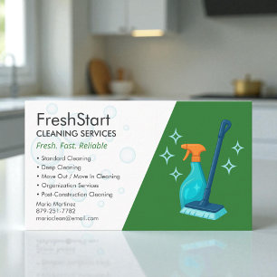 Sustainable Cleaning Company Business Card