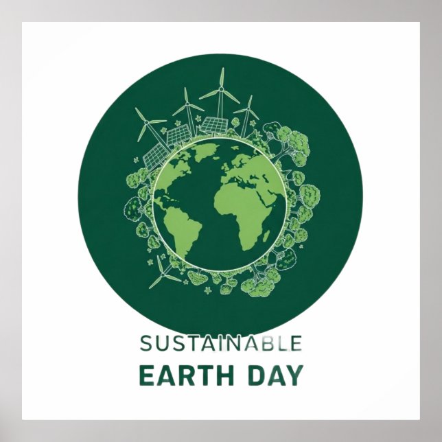 Sustainable Earth Day Poster (Front)