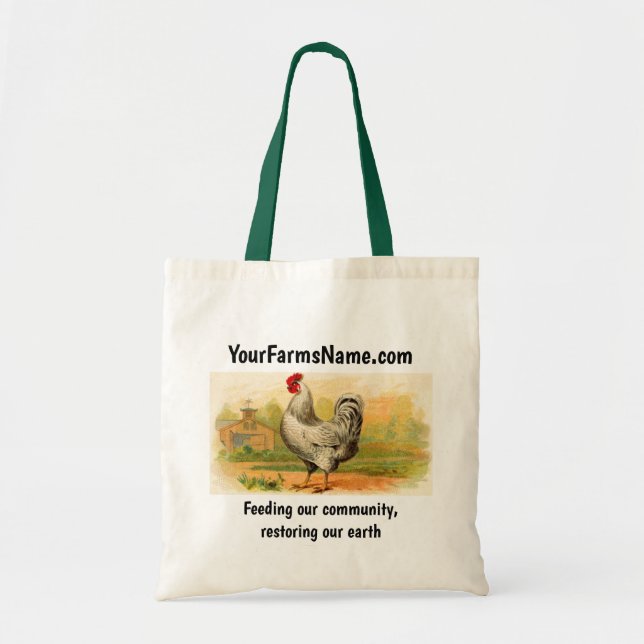 Sustainable Farm Promo, Your Image & Farm Name Tot Tote Bag (Front)