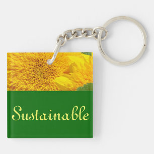 Sustainable keychains gifts Green Garden Sunflower