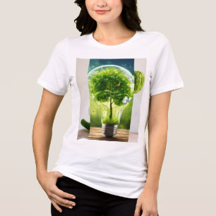Sustainable Living Eco-Tips T-Shirt Design" Tri-Blend Shirt