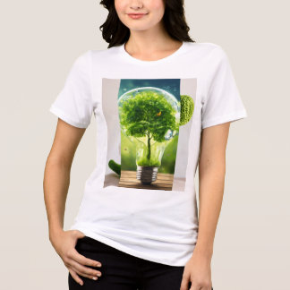 Sustainable Living Eco-Tips T-Shirt Design" Tri-Blend Shirt