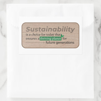 Sustainable Living Inspirational Quote Typography  Rectangular Sticker