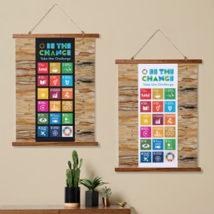Sustainable SDG Decor for Home, Office & Classroom Hanging Tapestry
