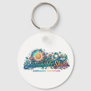 Sustainable Shine T-Shirt–Eco-Friendly Inspiration Key Ring