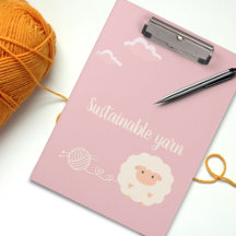Sustainable yarn funny sheep with yarn
