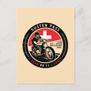 Susten Pass   Switzerland   Motorcycle Postcard