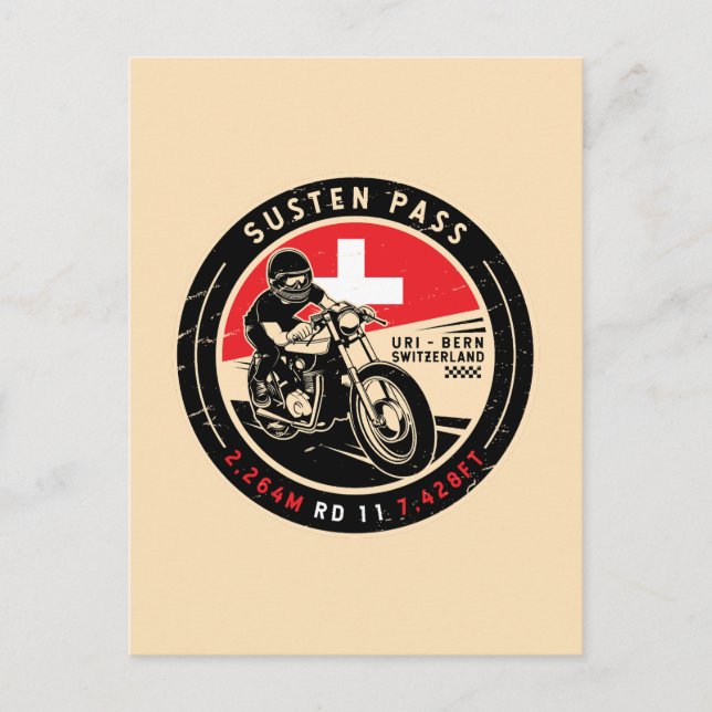 Susten Pass | Switzerland | Motorcycle Postcard (Front)