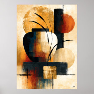 Susuki Vessel Stillness Japanese Organic Modern Poster