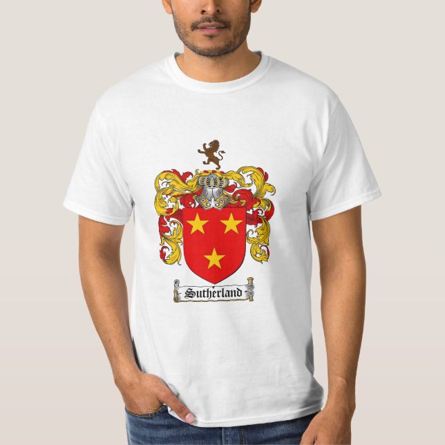 Sutherland Family Crest - Sutherland Coat of Arms T-Shirt (Front)