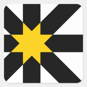 Sutherland flag symbol Scotland Scottish cross bri Square Sticker