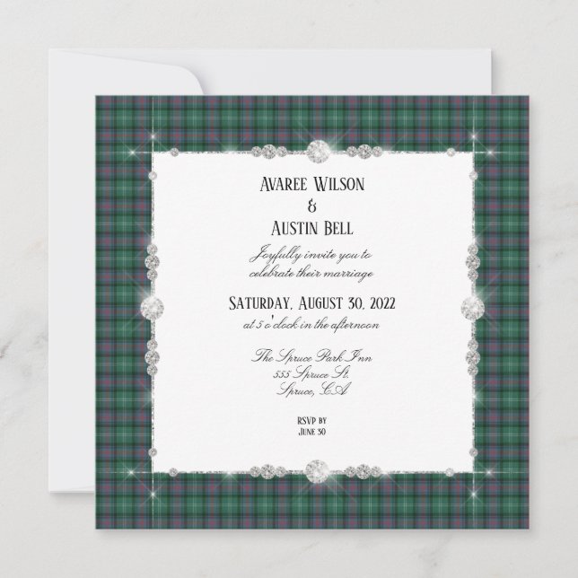 Sutherland Old Ancient Tartan  Invitation (Front)