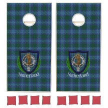 Sutherland Scottish Clan Tartan and Crest