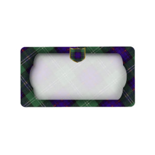 Sutherland Scottish Tartan plain label