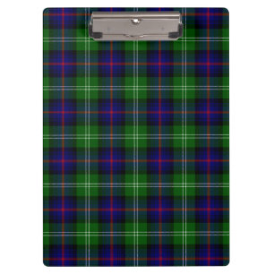 Sutherland tartan blue green plaid clipboard