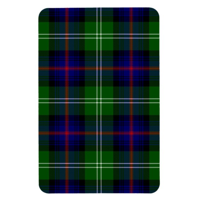 Sutherland tartan blue green plaid magnet (Vertical)