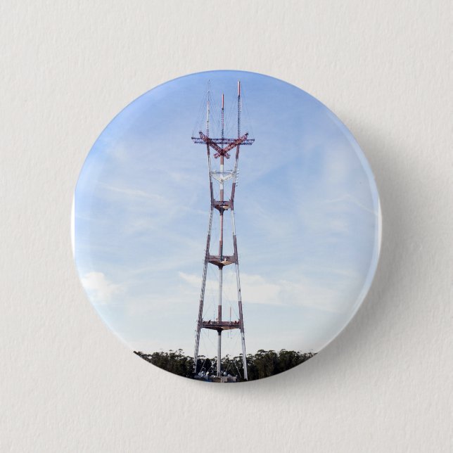 Sutro Tower 6 Cm Round Badge (Front)