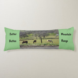 Sutter Buttes Mountain Range with body pillow. Cushion