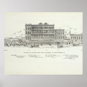 Sutter South side Sansome and Montgomery Poster