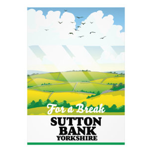 Sutton Bank yorkshire travel poster