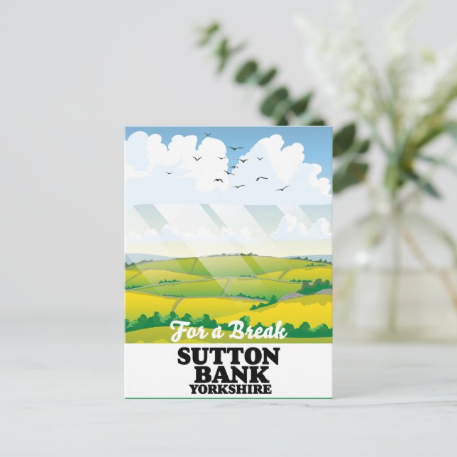 Sutton Bank yorkshire travel poster Postcard (Standing Front)