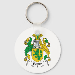 Sutton Family Crest Key Ring