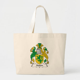 Sutton Family Crest Large Tote Bag