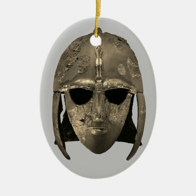Sutton Hoo helmet Ceramic Ornament (Front)
