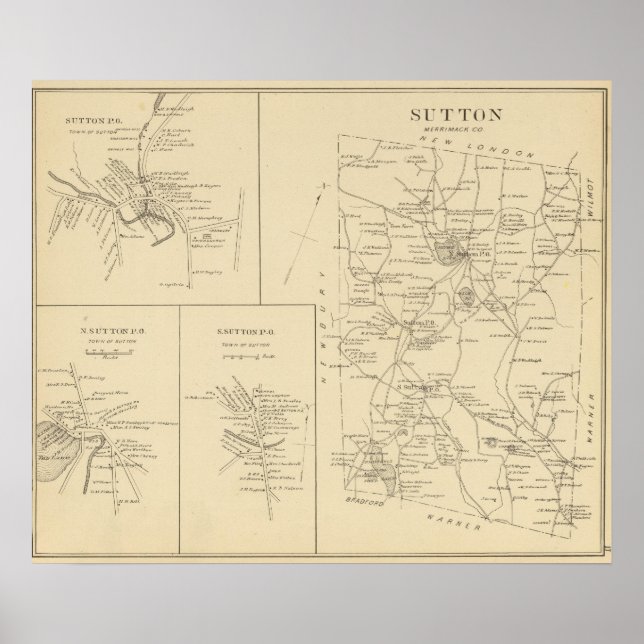 Sutton, Merrimack Co Poster (Front)