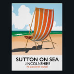 Sutton on Sea seaside travel poster. Poster<br><div class="desc">Sutton on Sea seaside travel poster.</div>