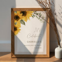 SUTTON Sunflower Bachelorette Party Welcome 18x24