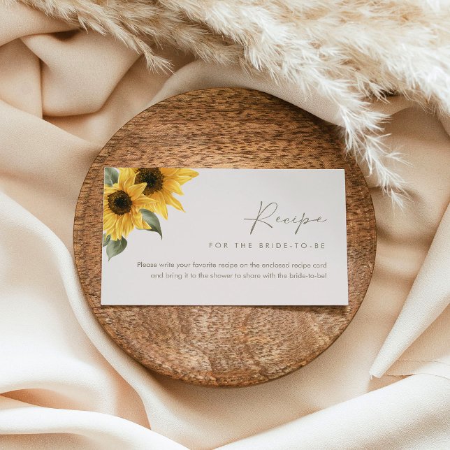 SUTTON Sunflower Recipe Request Card (set of 100) (Creator Uploaded)