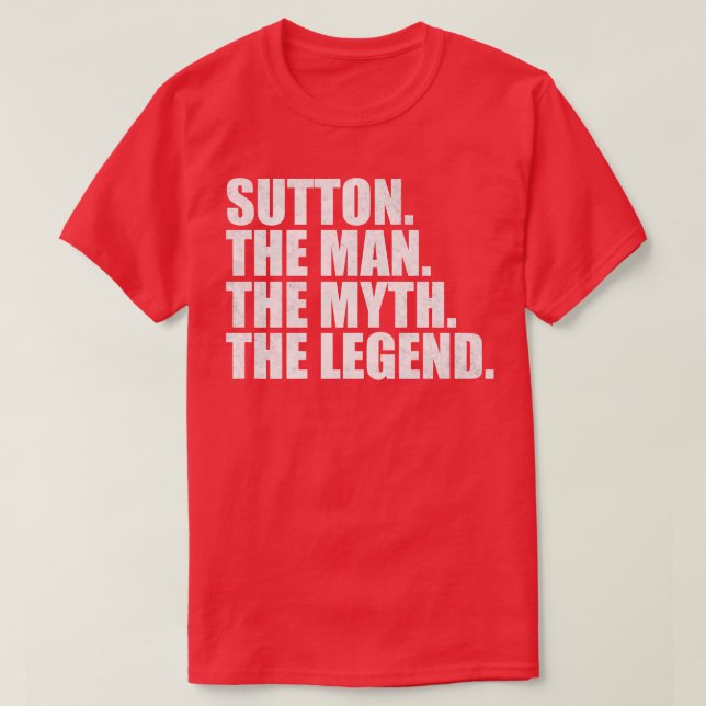 SuttonSutton Name Sutton given name T-Shirt (Design Front)