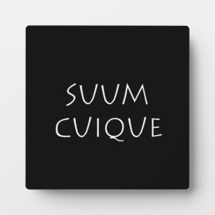 Suum cuique plaque