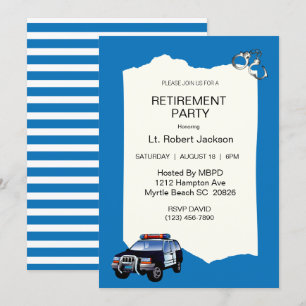 SUV Police Officer Retirement Invitation