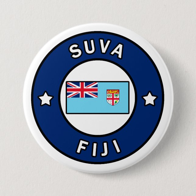 Suva Fiji 7.5 Cm Round Badge (Front)