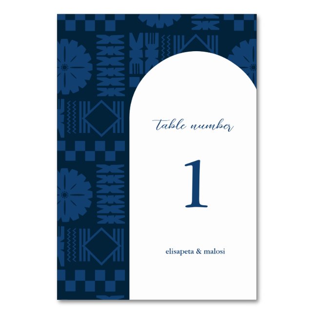 Suva Table Number (Front)