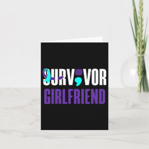 Suvivor Girlfriend Support Suicide Prevention Awar Card