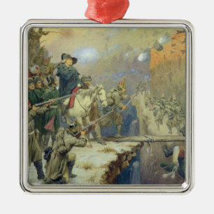 Suvorov crossing the Devil's Bridge in 1799, 1880 Metal Ornament