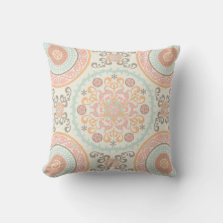 Suzani Middle Eastern Ethnic Uzbek pattern Cushion