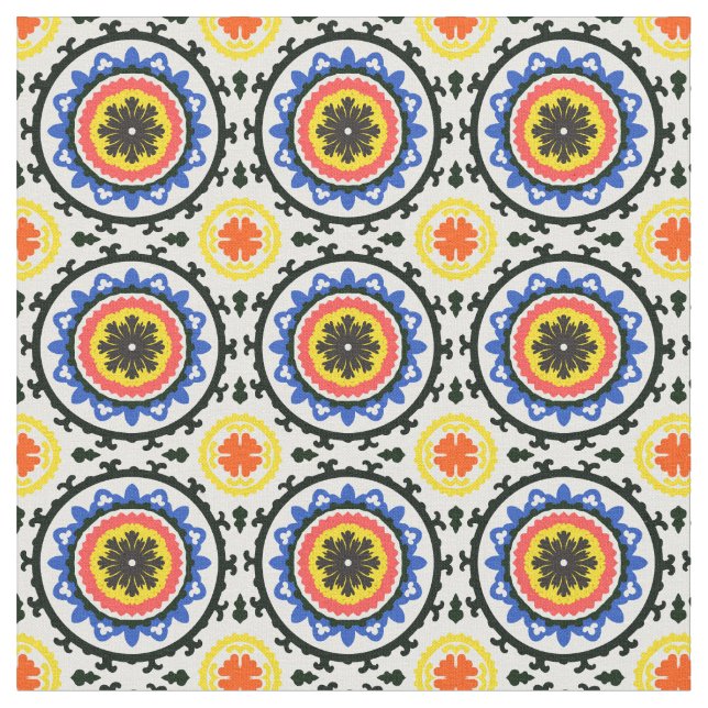 Suzani Pattern Fabric (Close Up)