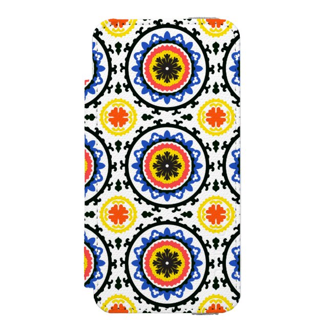 Suzani Pattern Incipio iPhone Wallet Case (Folio Front)