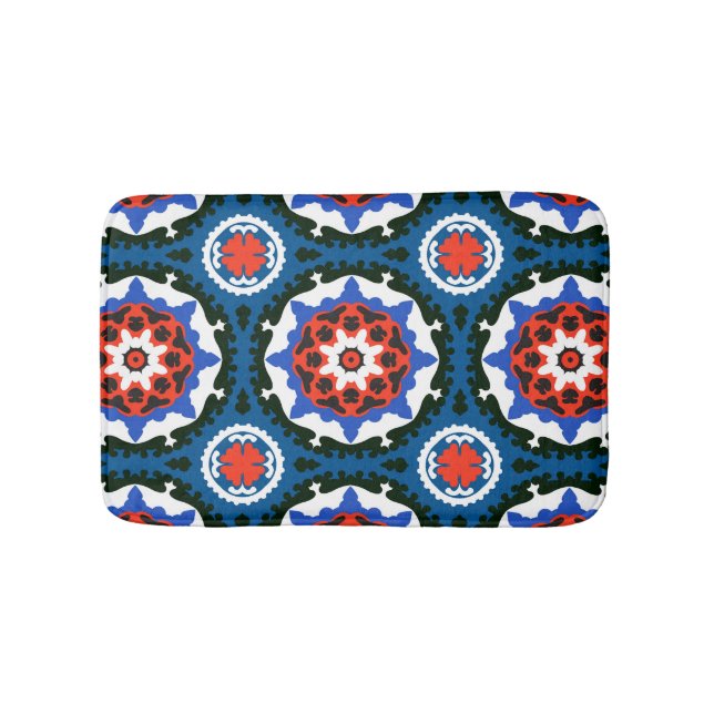 Suzani Pattern With Bold Ornament Bath Mat (Front)