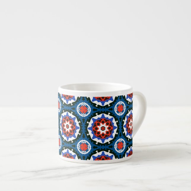 Suzani Pattern With Bold Ornament Espresso Cup (Front Right)