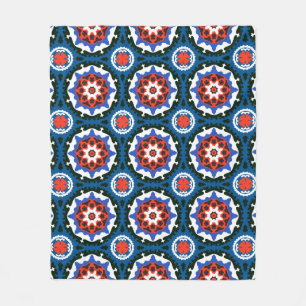 Suzani Pattern With Bold Ornament Fleece Blanket