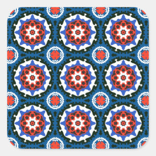 Suzani Pattern With Bold Ornament Square Sticker