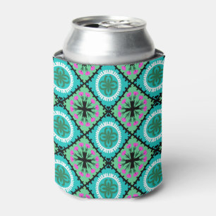 Suzani Pattern with Uzbek and Kazakh Motifs Can Cooler