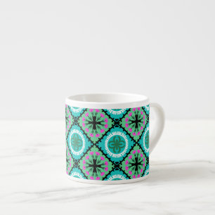 Suzani Pattern with Uzbek and Kazakh Motifs Espresso Cup