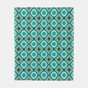 Suzani Pattern with Uzbek and Kazakh Motifs Fleece Blanket
