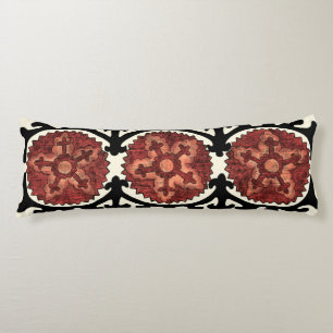 Suzani Style Decorative Floral Pattern Body Cushion